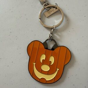 Harveys Orange & Gold Mickey Pumpkin Keychain